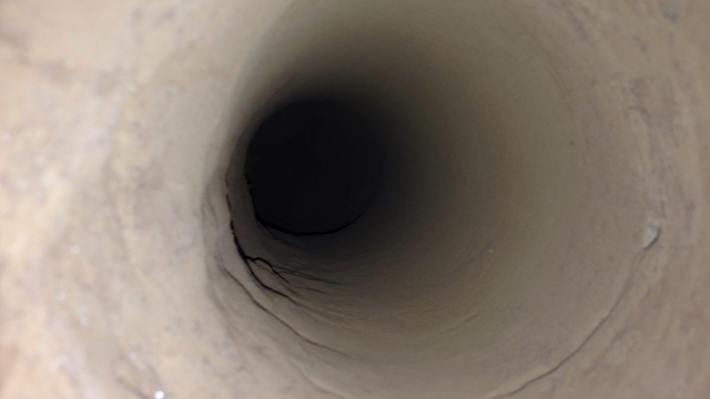 Chimney flue before rectification