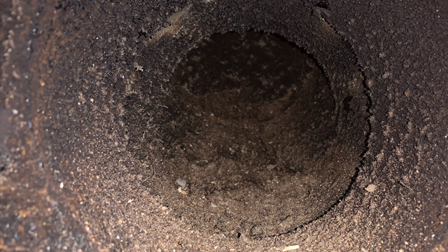 Chimney flue before cleaning